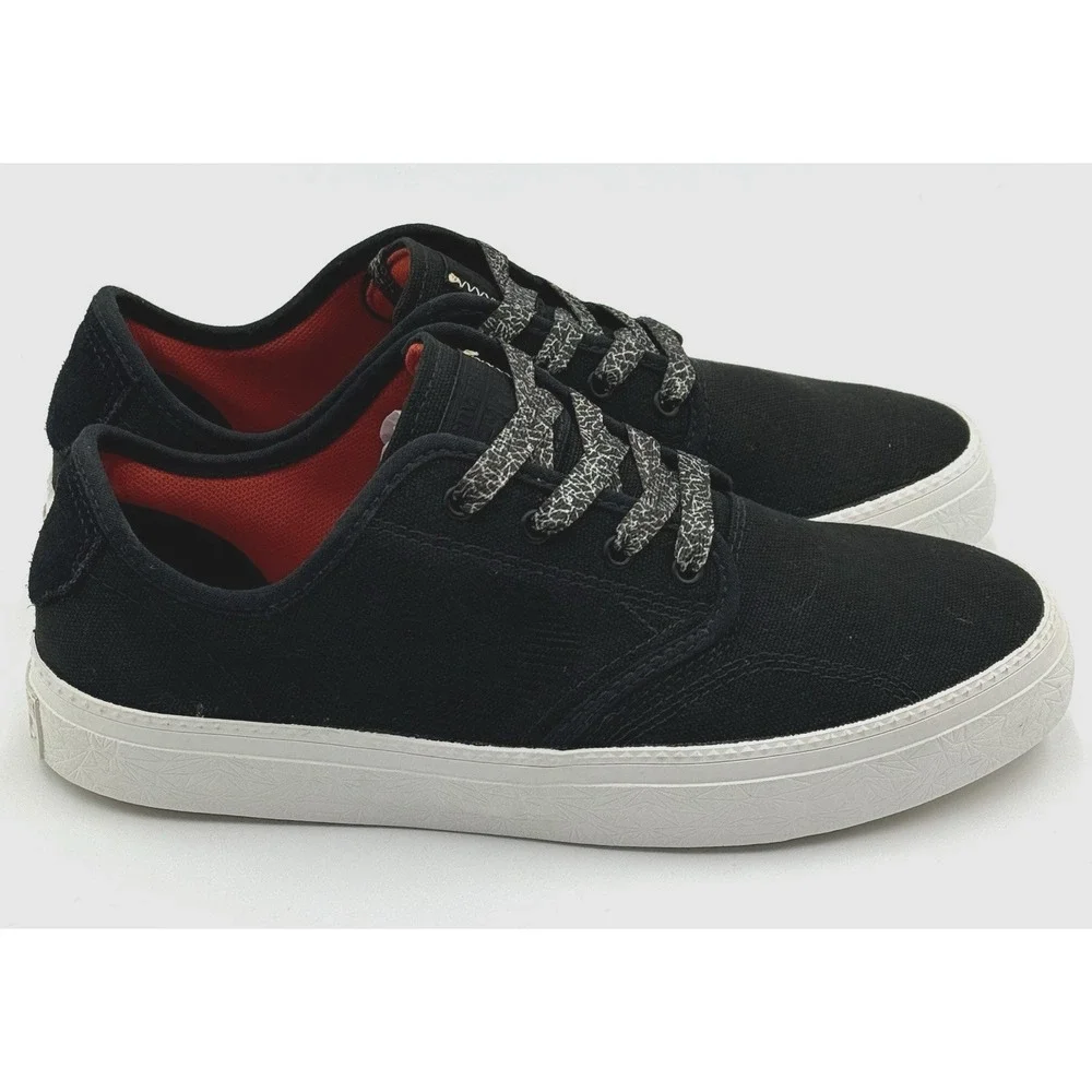 Converse Cons Canvas OX Black Men's Sz 9‎ Women's Sz 10.5 Embossed Rubber Bottom